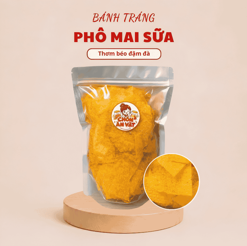 Bánh tráng phô mai sữa là món ăn vặt được yêu thích nhờ hương vị béo ngậy, thơm ngon và dễ ăn. Tìm hiểu giá bán, cách bảo quản và cách thưởng thức.br /
