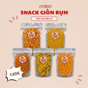 Combo Snack giòn rụm nhà Chốn Ăn Vặt