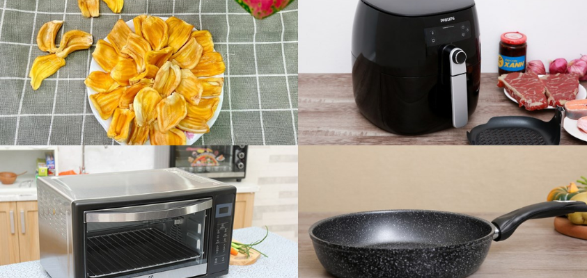 làm mít sấy bằng nồi chiên không dầu